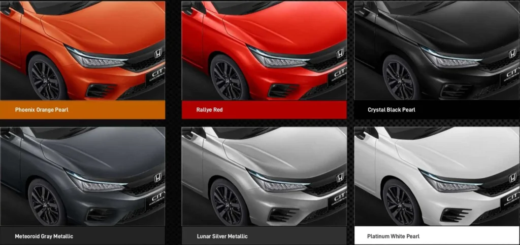 Honda City Hatchback Varian Warna